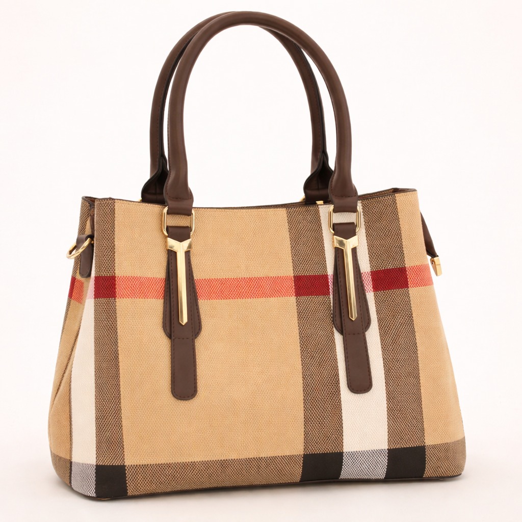 Classic Heritage Plaid Satchel Bag